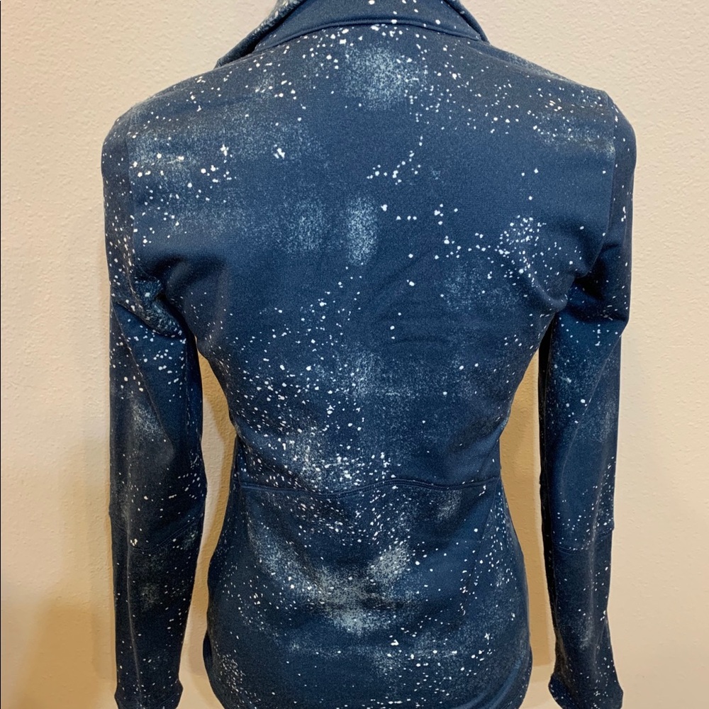 North Face Fleece Cinder Zip Blue Galaxy Lightweight Layering Jacket Rare sz XS - Picture 4 of 8
